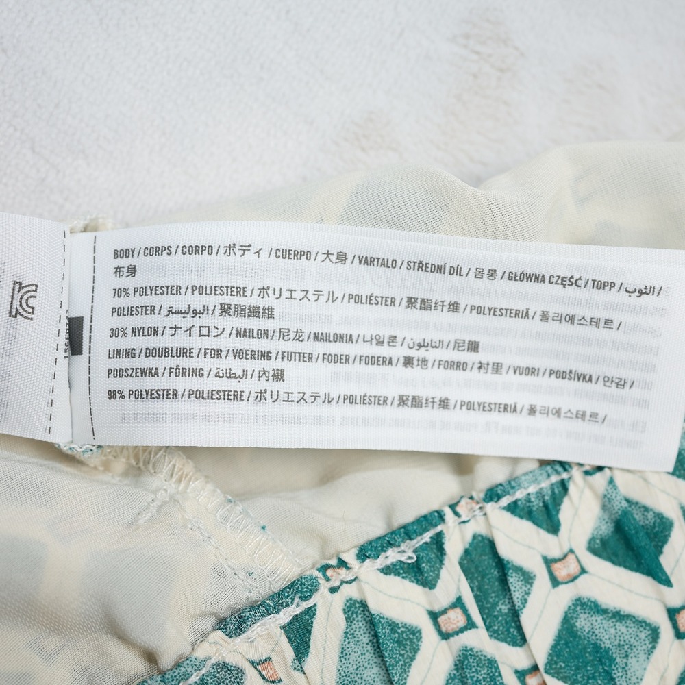 Abercrombie & Fitch Teal and White Wide-Leg Pants - Picture 7 of 7
